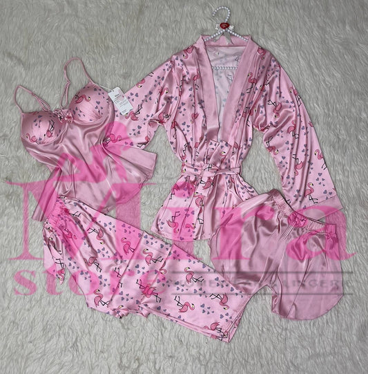 4 Pieces Pajama Silk