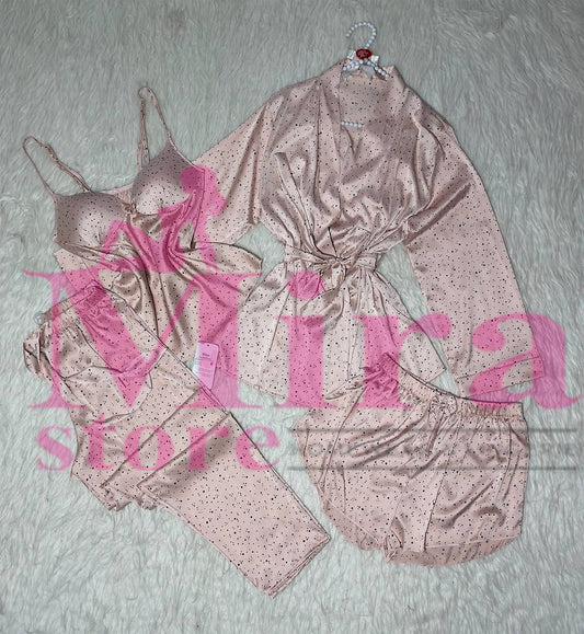 4 Pieces Pajama Silk