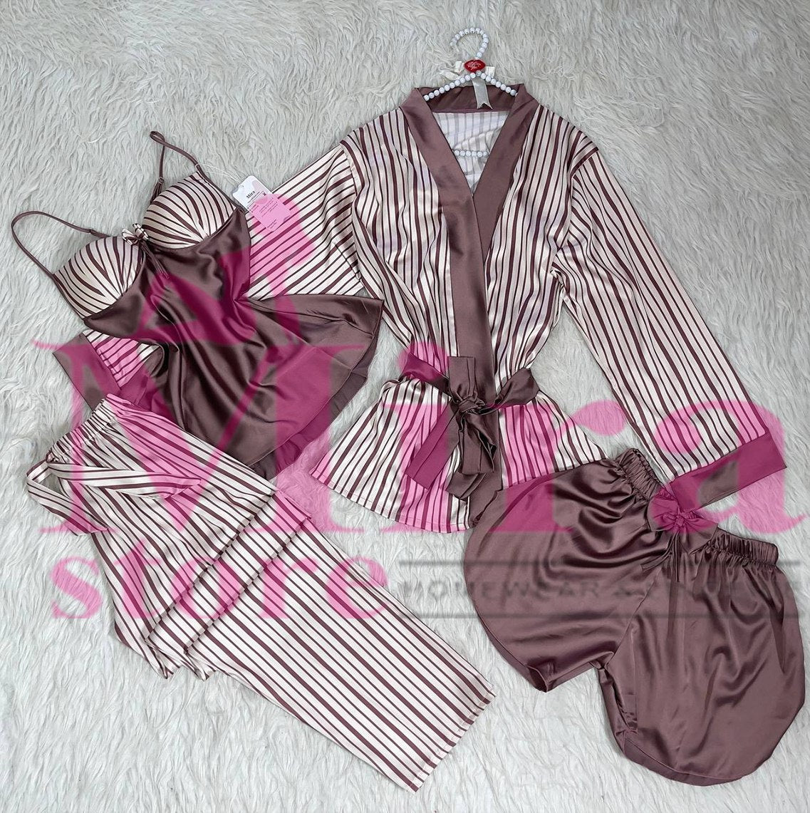 4 Pieces Pajama Silk
