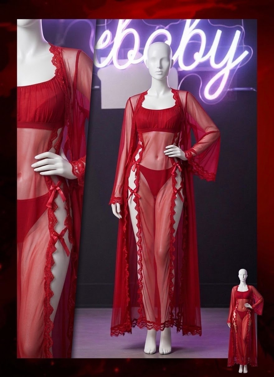 Long Lingerie With Robe