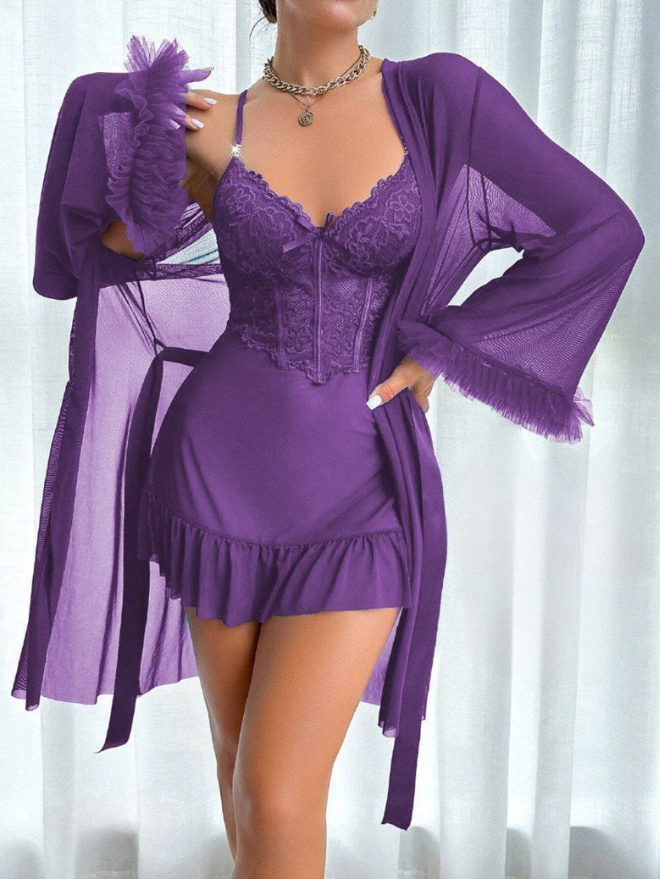 Short Lingerie with Robe