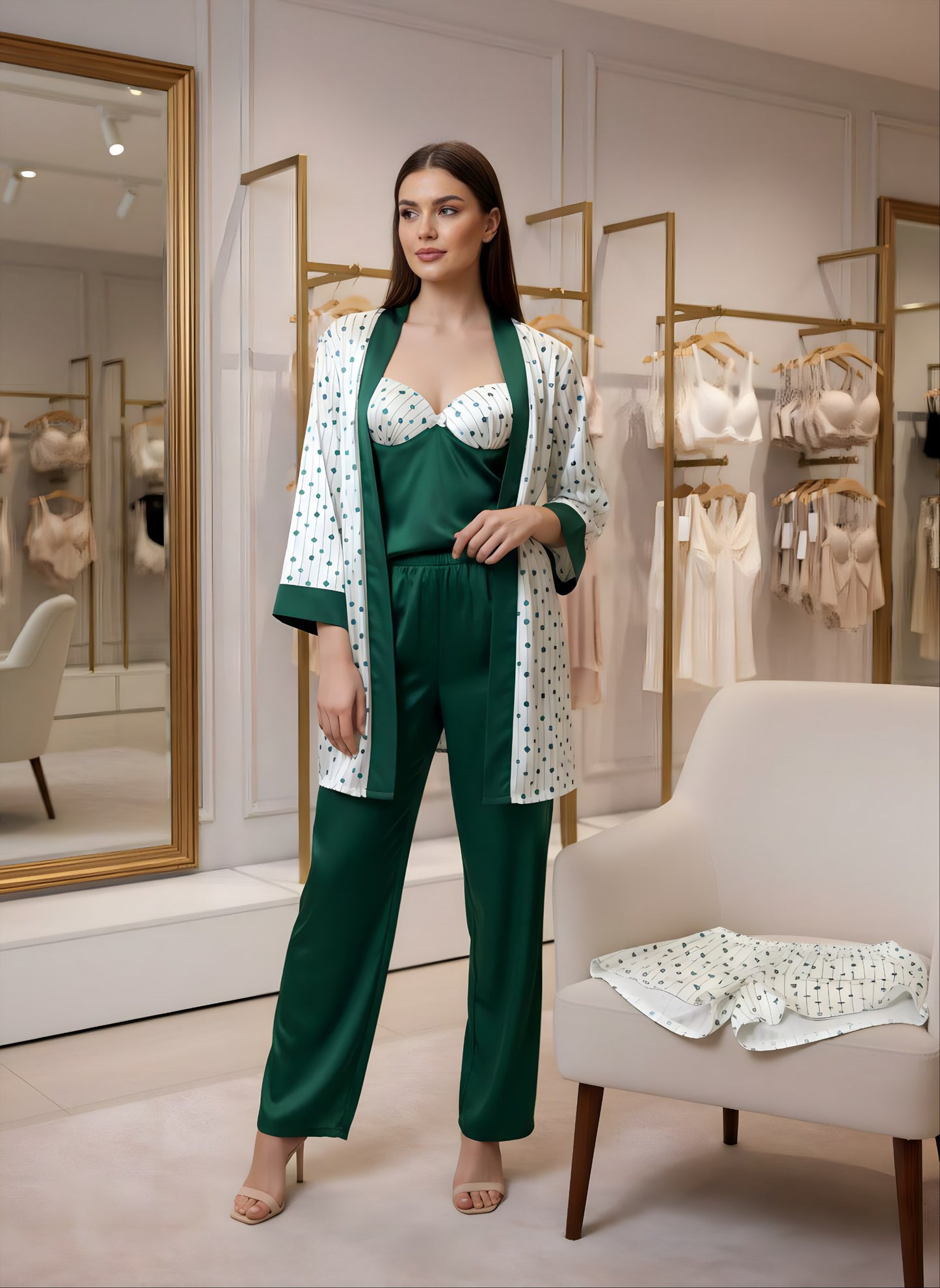 4 Pieces Pajama Silk