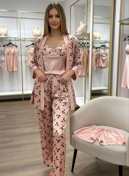 4 Pieces Pajama Silk