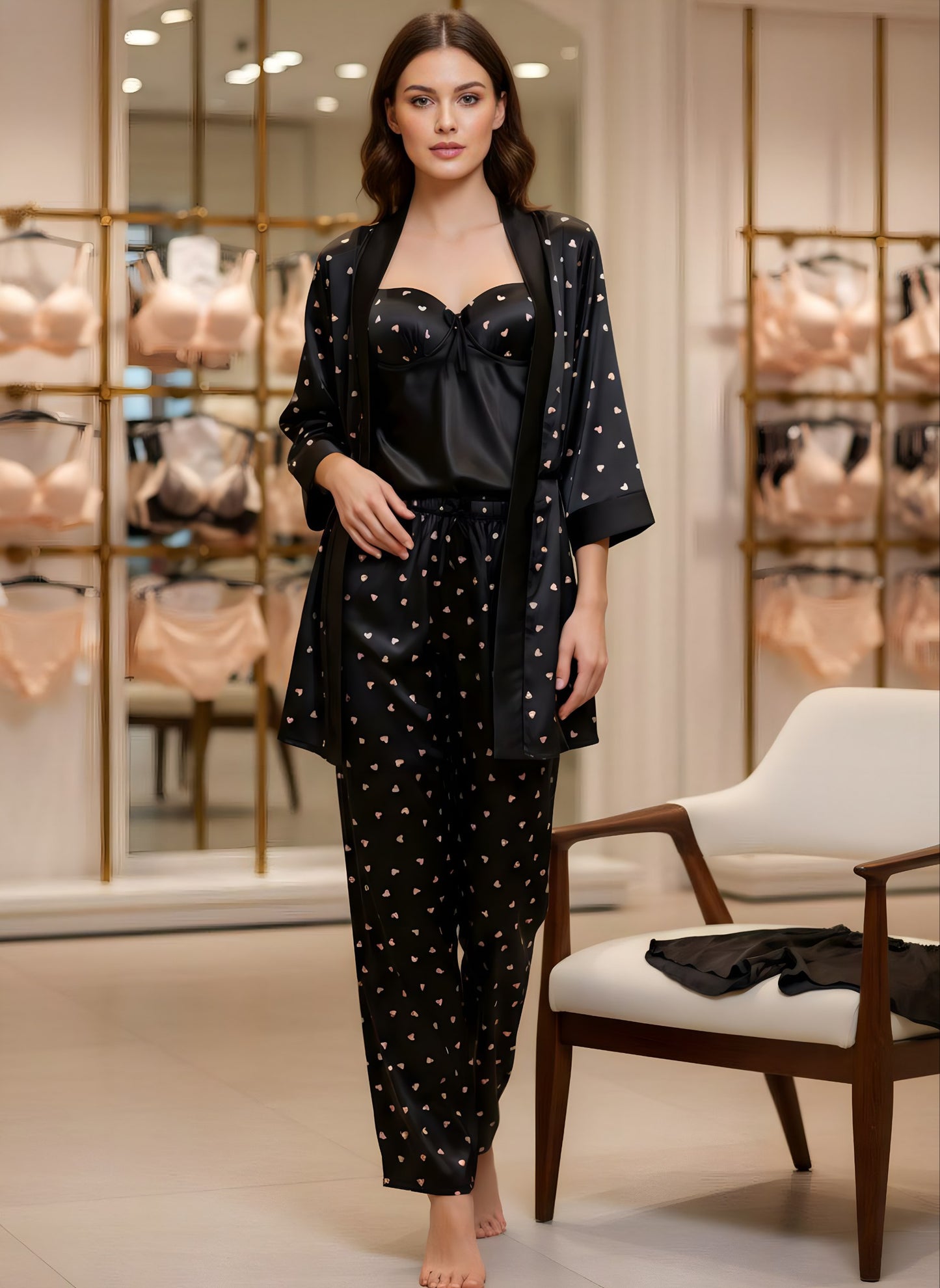 4 Pieces Pajama Silk