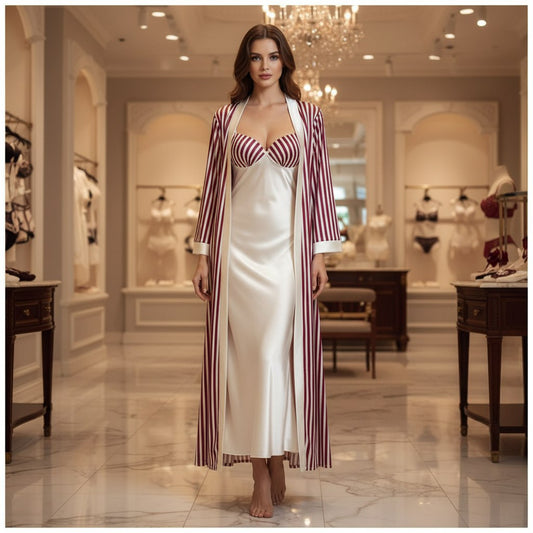 Long Lingerie Silk with Robe
