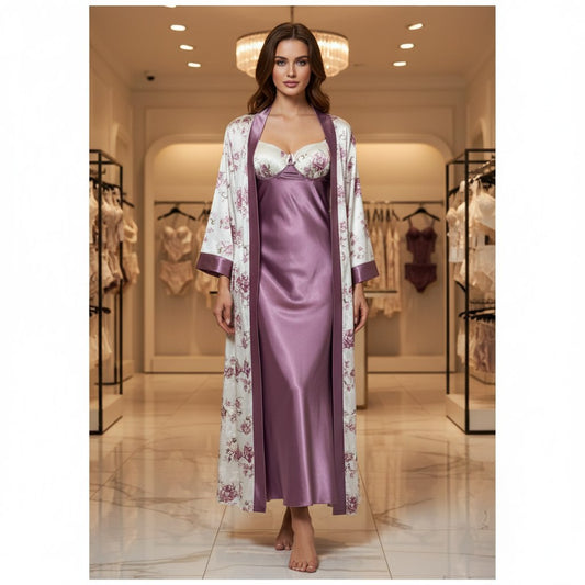 Long Lingerie Silk with Robe