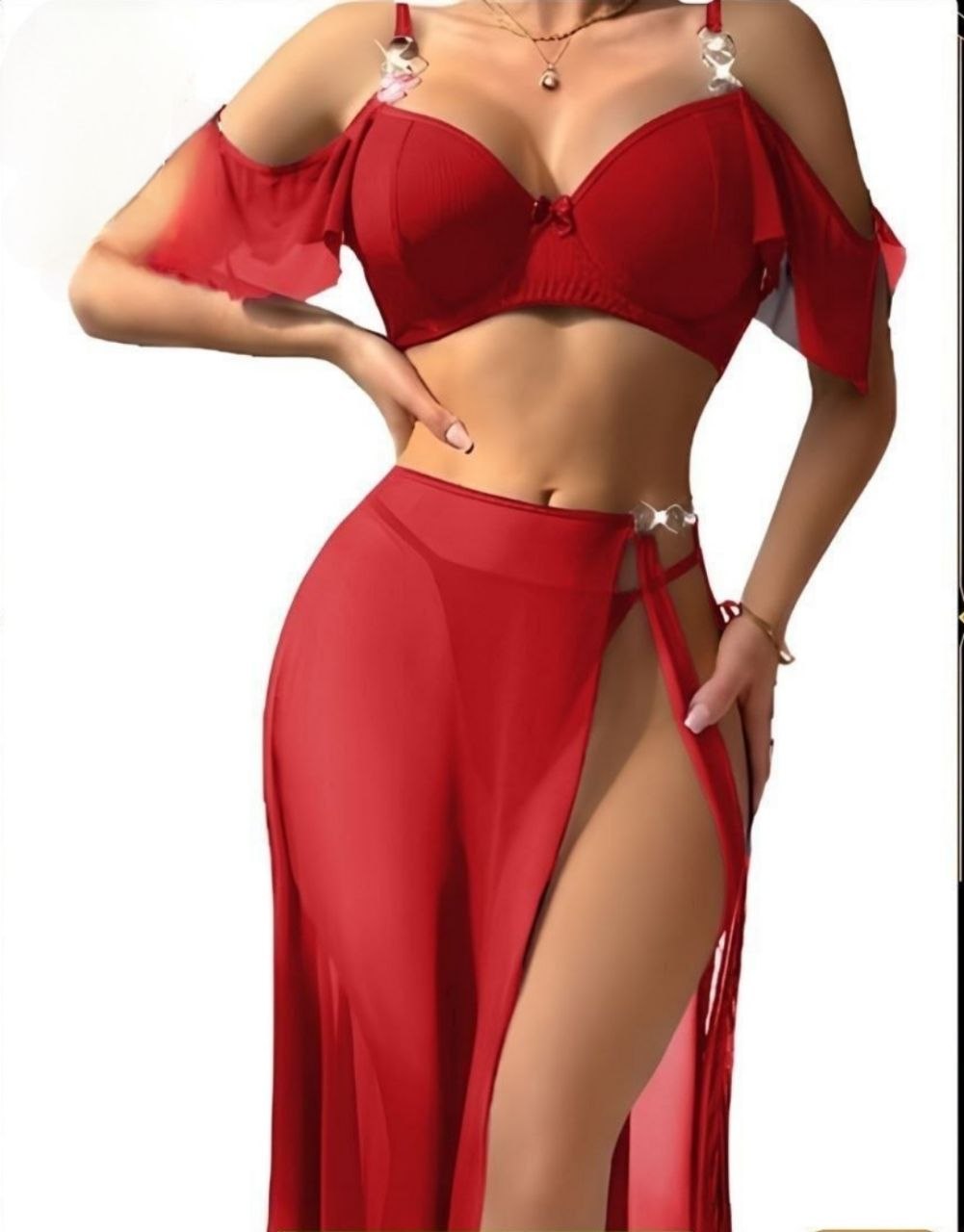 2 Pieces Long Lingerie