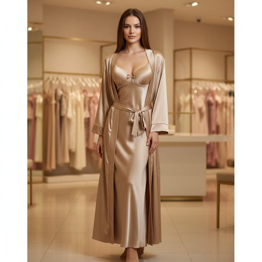 Long Lingerie Silk with robe