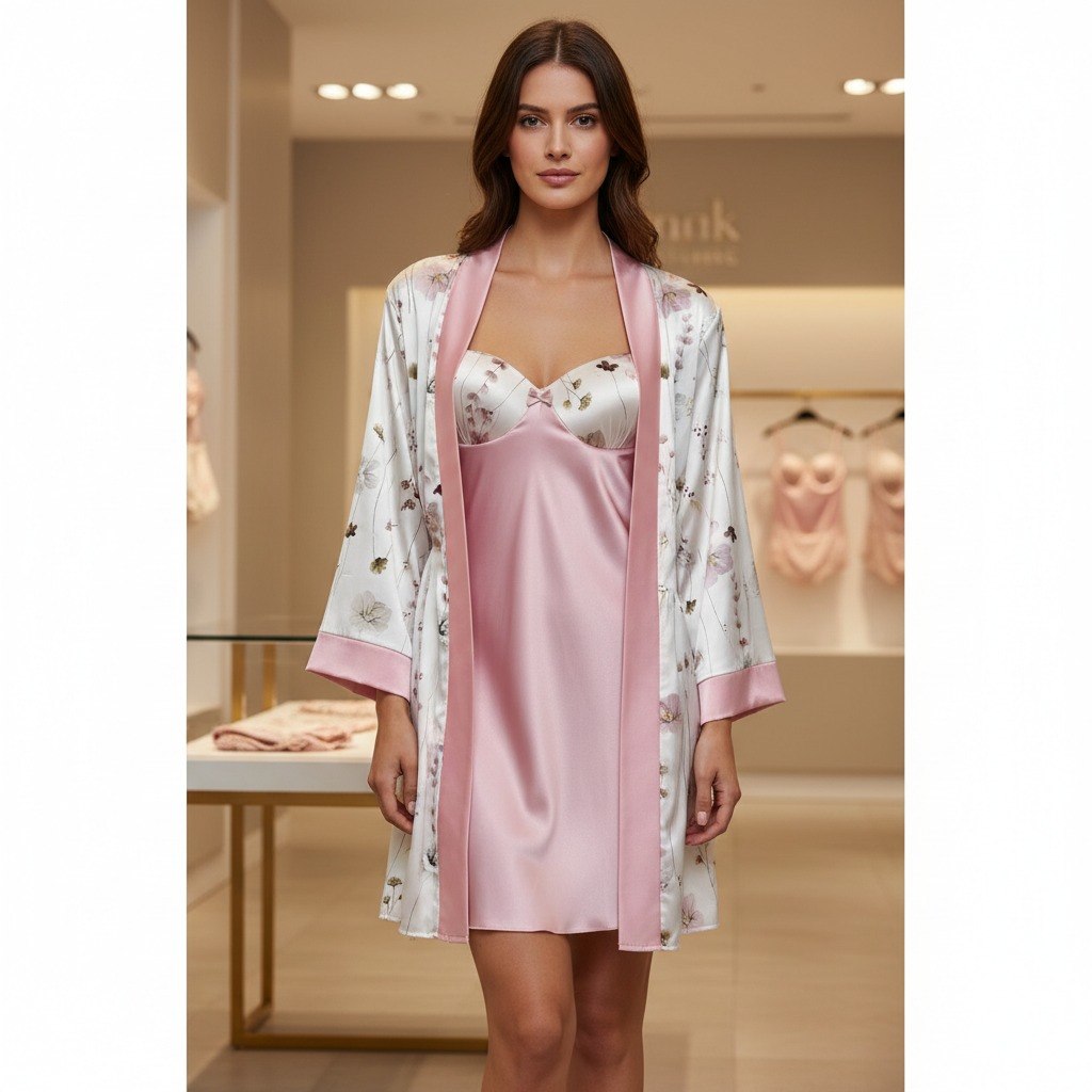 Short Lingerie Silk with robe