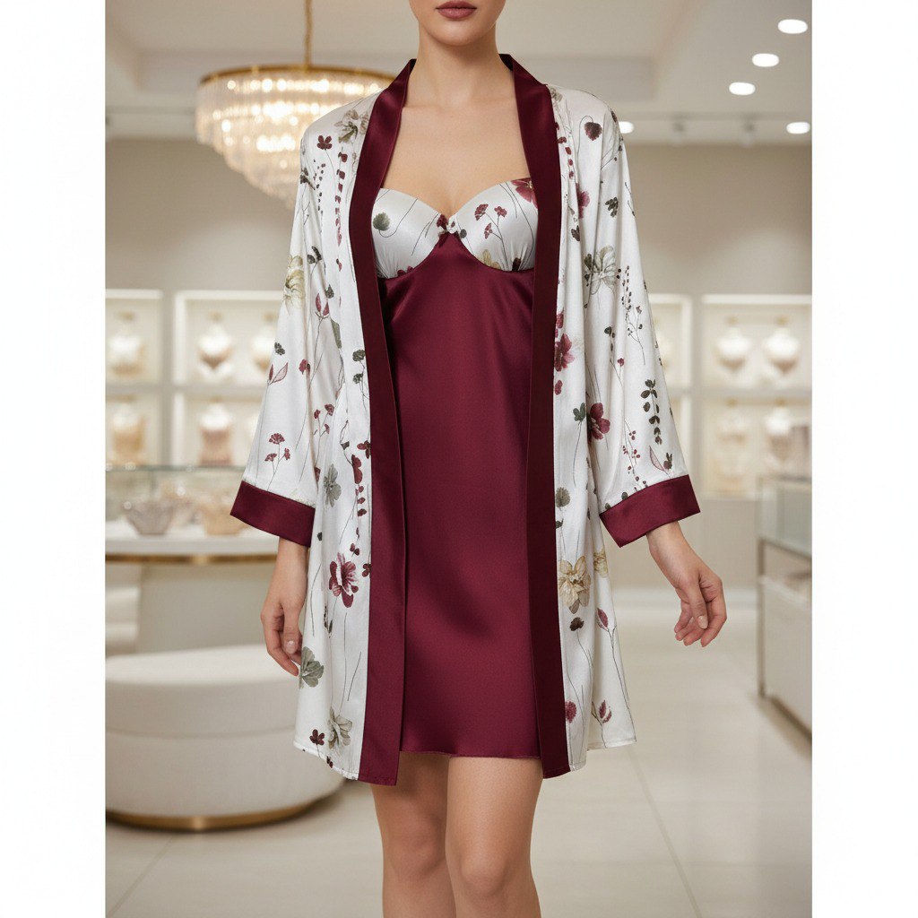 Short Lingerie Silk with robe