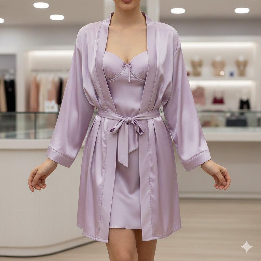 Short Lingerie Silk with robe