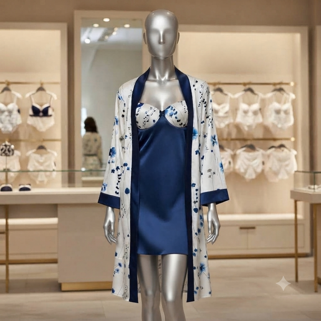 Short Lingerie Silk with robe
