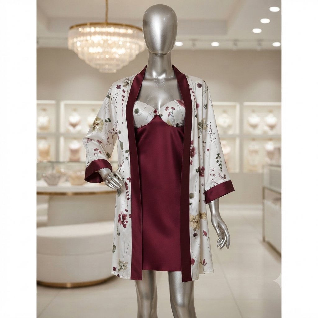 Short Lingerie Silk with robe