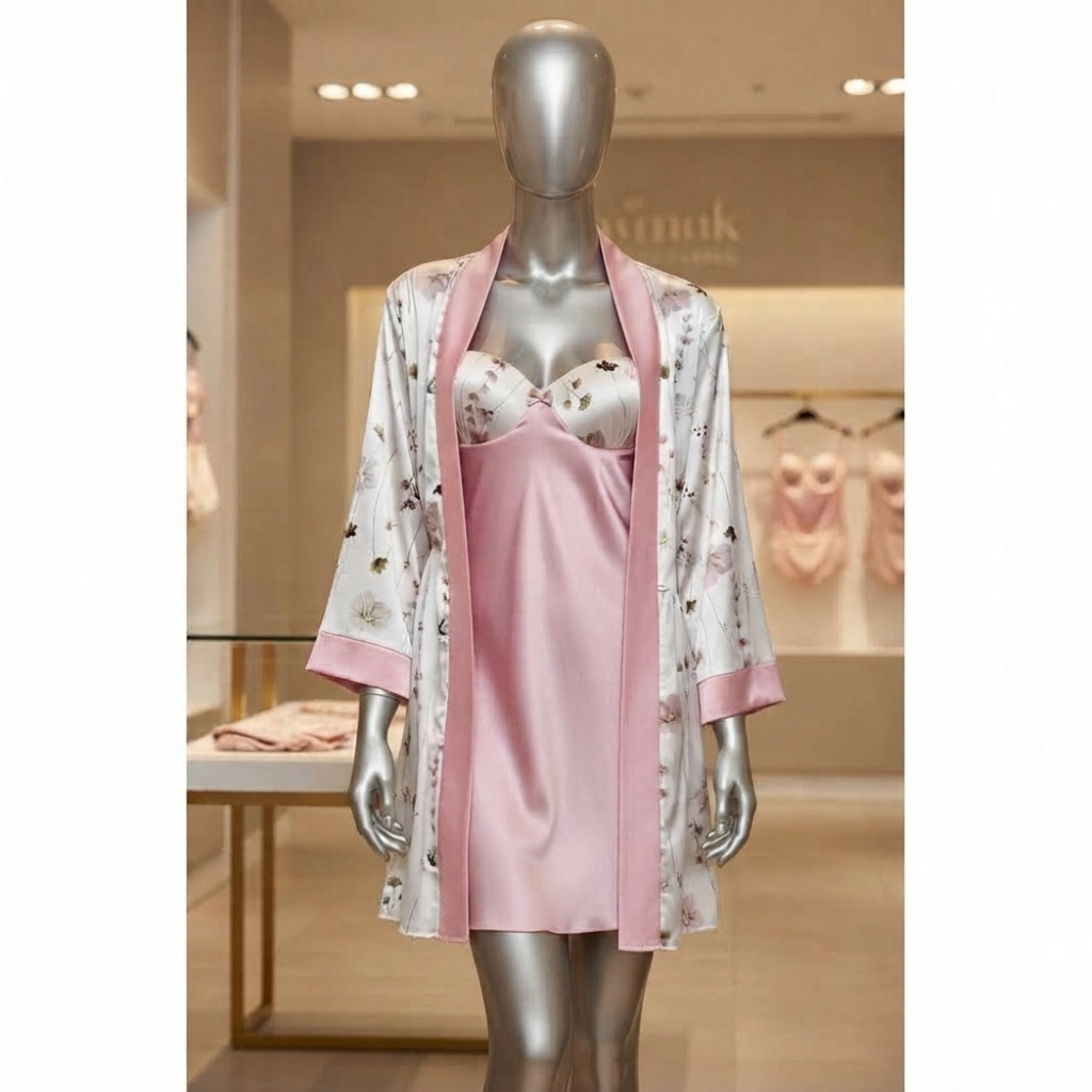 Short Lingerie Silk with robe