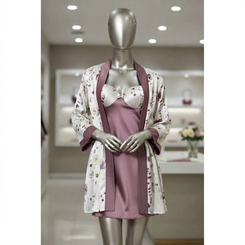 Short Lingerie Silk with robe